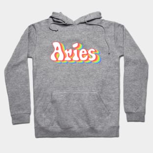 Retro Rainbow Aries Hoodie